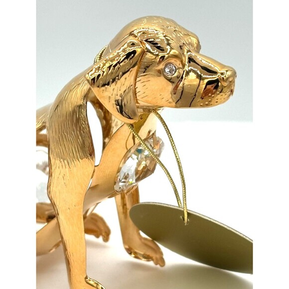 Swarovski Crystal Temptations 24K Plated Gold Dog Crystal Figurine Ornament NWT - Picture 14 of 16